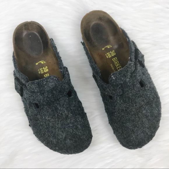 birkenstock fuzzy clogs